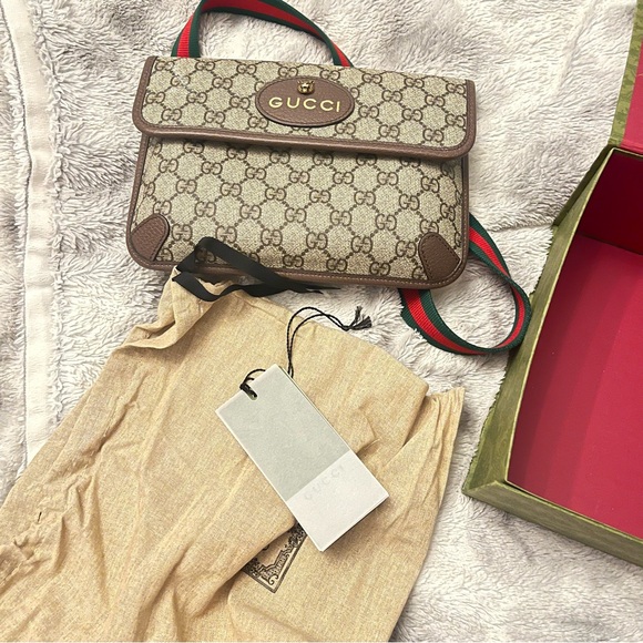 Gucci Brown and Cream Crossbody Bag - Picture 1 of 5